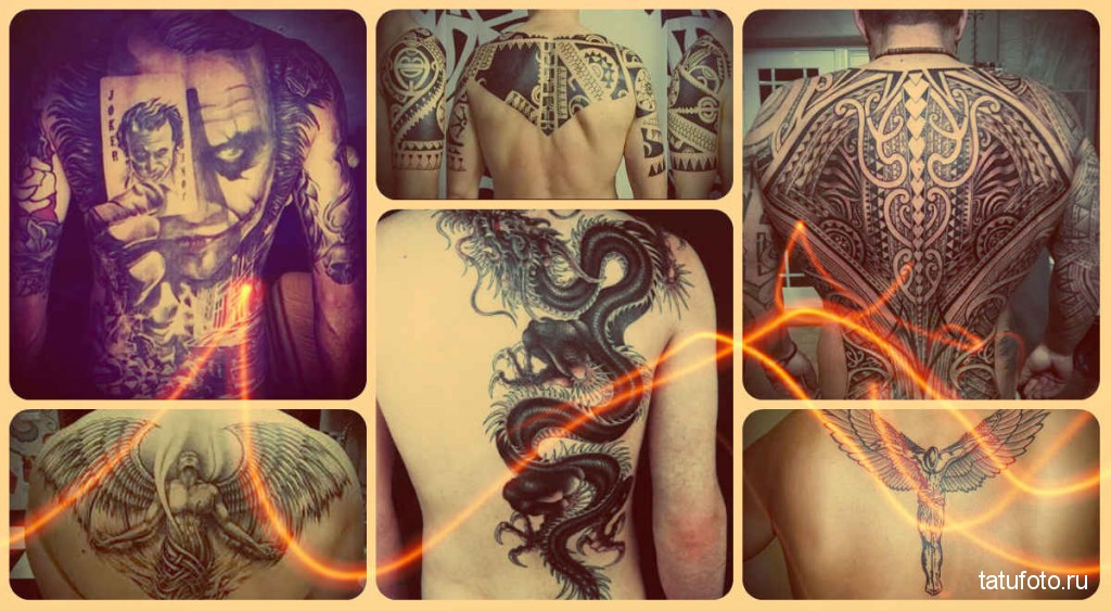 ТАТУАЦИЯ НА ПЪЛЕН ГЪРБ МЪЖЕ - примери на снимката