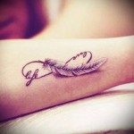 NŐI TETOVÁLÁS toll és végtelen jel