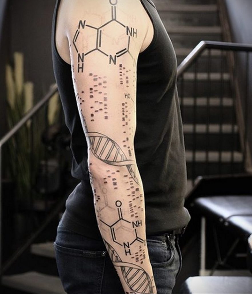 Zdjęcie tatuażu z łańcuchem DNA 25.04.2020 №004 -DNA Chain Tattoo-