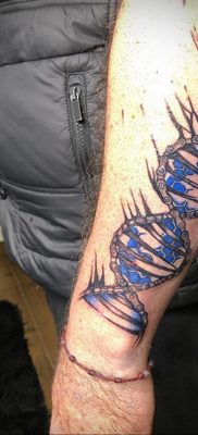 Zdjęcie tatuażu z łańcuchem DNA 25.04.2020 №098 -DNA Chain Tattoo-