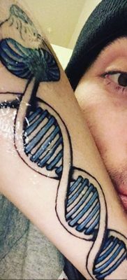 Zdjęcie tatuażu z łańcuchem DNA 25.04.2020 №093 -DNA Chain Tattoo-