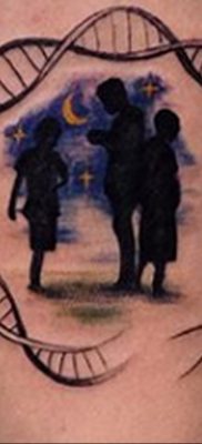 Zdjęcie tatuażu z łańcuchem DNA 25.04.2020 №091 -Tatuaż z łańcuchem DNA-