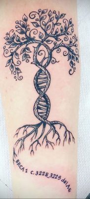 Zdjęcie tatuażu z łańcuchem DNA 25.04.2020 №090 -Tatuaż z łańcuchem DNA-