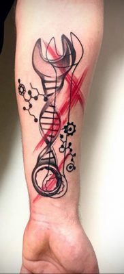 Zdjęcie tatuażu z łańcuchem DNA 25.04.2020 №087 -DNA Chain Tattoo-