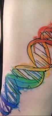 Zdjęcie tatuażu z łańcuchem DNA 25.04.2020 №080 -Tatuaż DNA Chain-