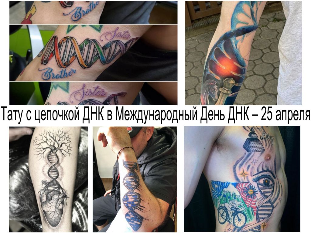 Tatuaż z nici DNA w Międzynarodowy Dzień DNA - 25 kwietnia - informacje o funkcjach i przykładach zdjęć