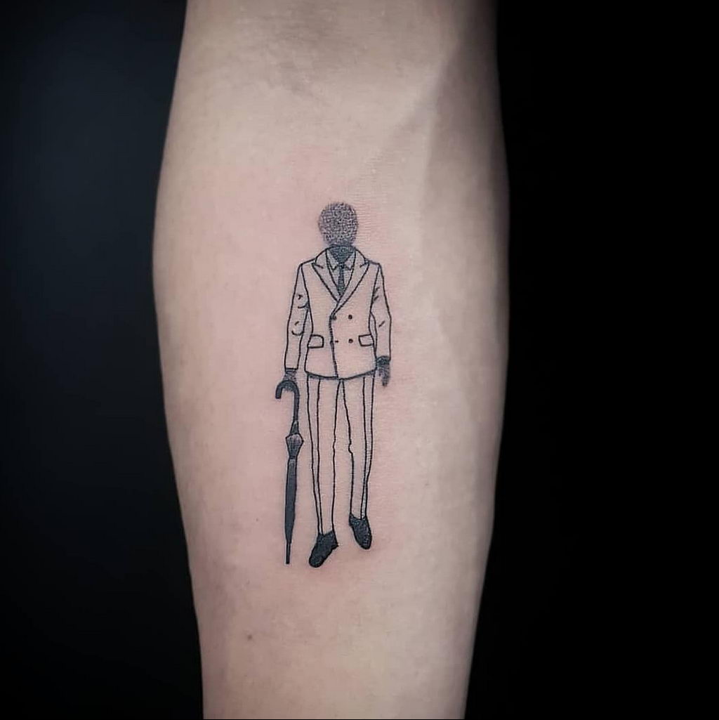 Tatuaż z niewidzialnym mężczyzną - zdjęcie do rysowania tatuażu dla witryny 6