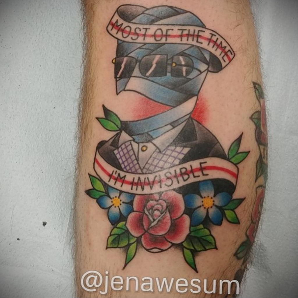 Tatuaż z niewidzialnym człowiekiem - zdjęcie do rysowania tatuażu na stronie 10