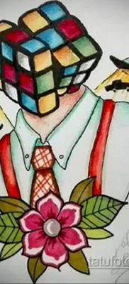 Zdjęcie Tattoo with Rubik's Cube 16.05.2020 №057 -Rubik Cube Tattoo-