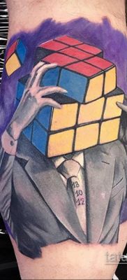 Zdjęcie tatuażu z kostką Rubika 16.05.2020 №044 -Rubik Cube Tattoo-
