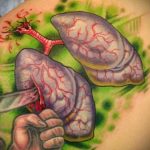 Zdjęcie tatuażu z ludzkimi płucami 23.03.2020 №075 -tatuaże płuc-