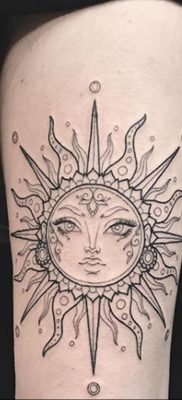 Zdjęcie tatuażu ze słońcem 02.05.2020 №137 -sun tattoo-