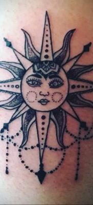 Zdjęcie tatuażu ze słońcem 02.05.2020 №130 -sun tattoo-
