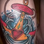 horgony tetoválás - fotó a kész tetoválás példáival