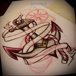 Egy példa, amely bemutatja a horgonyvázlat tetoválás elkészítését