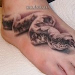 3D kígyó tetoválás
