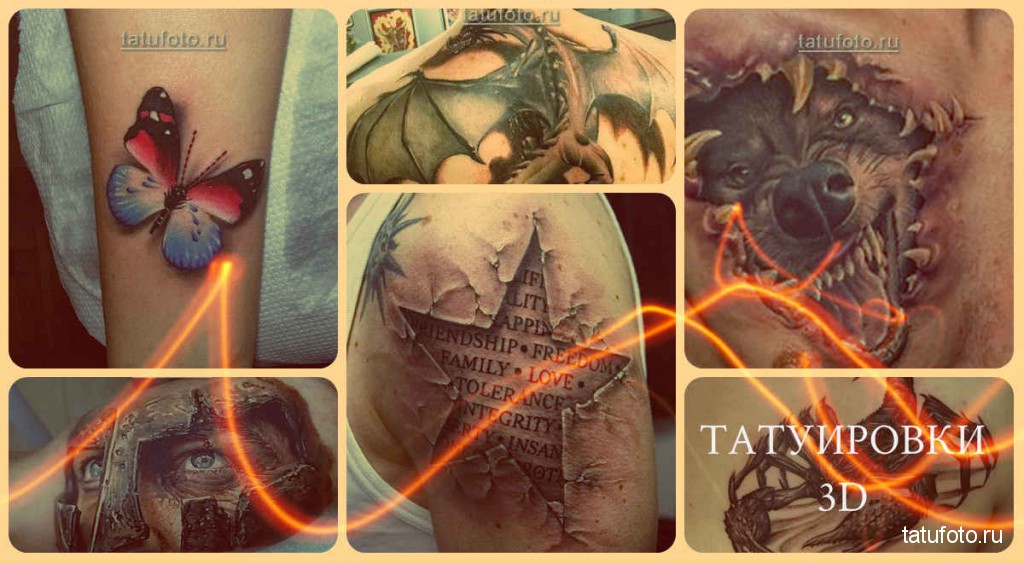 TATTOOS 3D - példák a fotón