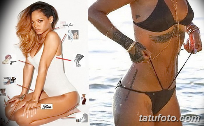 снимка на татуировката на Риана от 23.09.2017 г. №008 - татуировки на риана -