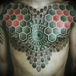 الوشم النقطي - وشم الصدر الذكور