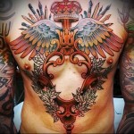 تاج فرش الوشم و الأجنحة - وشم الصدر للرجال