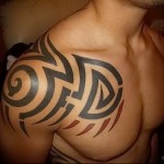 الرجال القبلية تصاميم الوشم الصدر