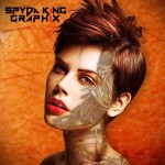 gyönyörű lány tetoválással az arcán és a nyakán