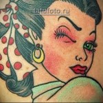 old school kacsintós lány tetoválás