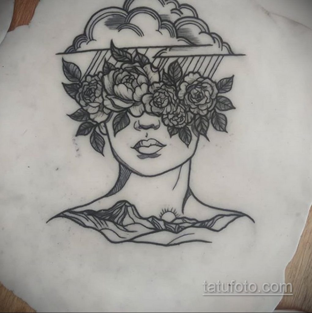 صورة تاتو المطر 07/18/2020 №014 -وشم قطني-