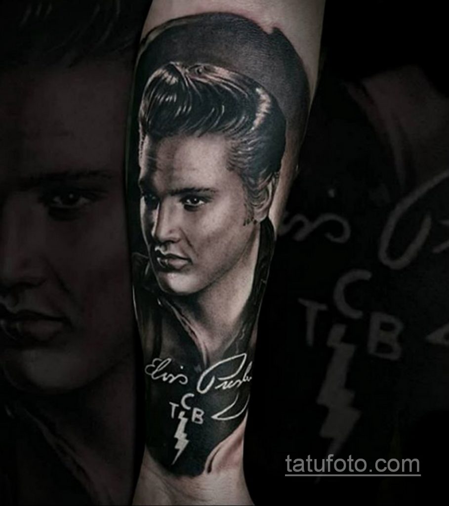 Zdjęcie tatuażu z Elvisem Presleyem 15.08.2020 №015 -Tatuaż Elvisa Presleya-