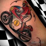 صورة وشم بدراجة نارية 08/29/2020 №070-وشم موتو-