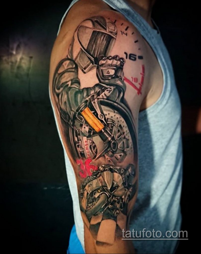 صورة وشم بدراجة نارية 08/29/2020 №046-وشم موتو-