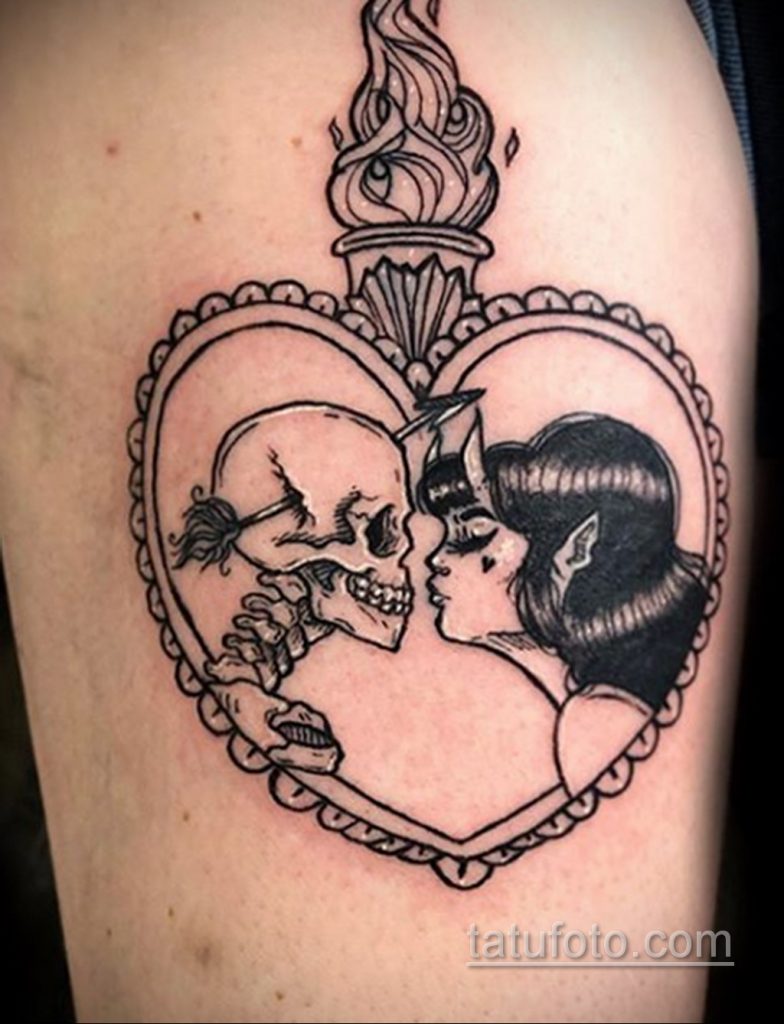 Zdjęcie tatuażu z pocałunkiem 06.07.2020 №065 -pocałunek tatuaż-