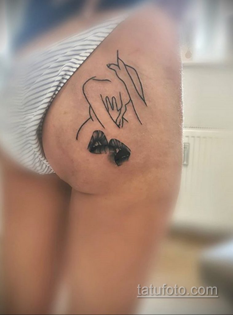 Zdjęcie tatuażu z pocałunkiem 06.07.2020 №063 -pocałunek tatuaż-