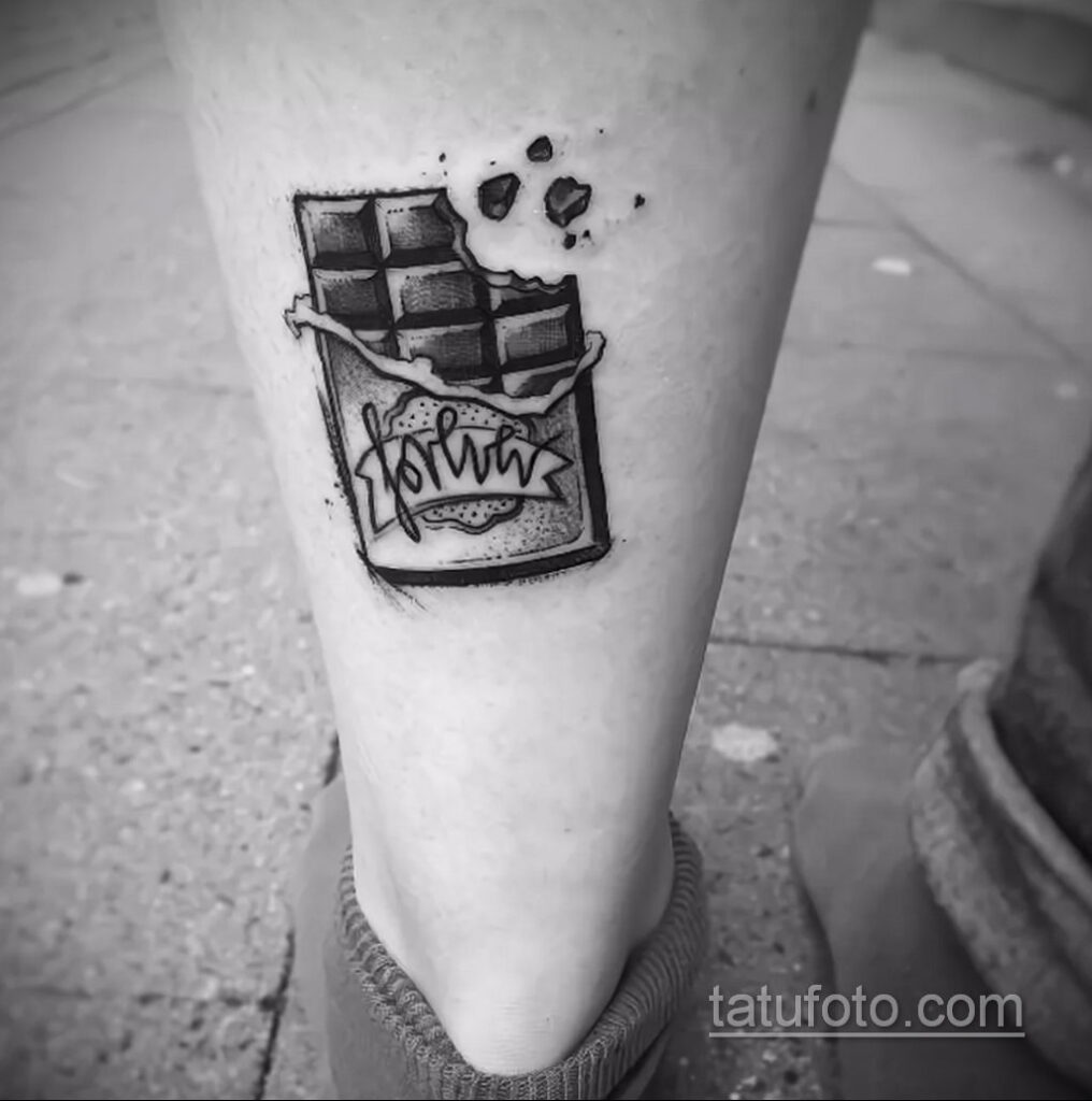 Zdjęcie tatuażu z czekoladą 06.07.2021 №029 - czekolada do tatuażu -