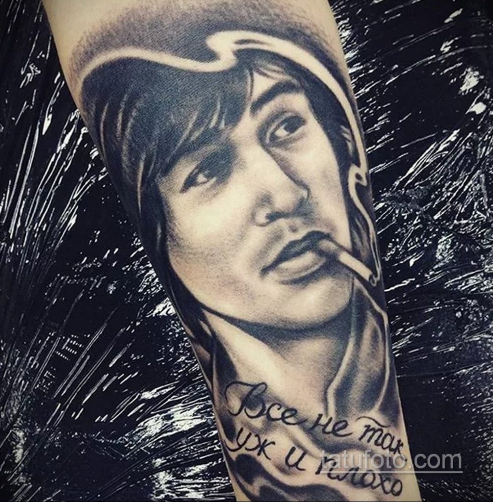 Zdjęcie tatuażu z Viktorem Tsoi 15.08.2020 №001 -Viktor Tsoi tattoo-