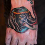 Rysunek tatuażu słonia - opcja 30.11.2020 №383 -tatuaż słonia-