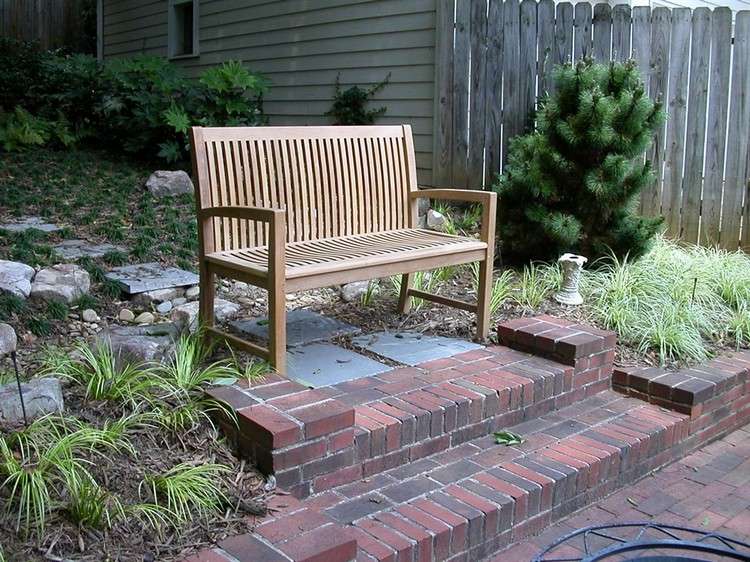 Lavička z dreva Teka v záhrade Olej na lavicu z teakového záhradného nábytku