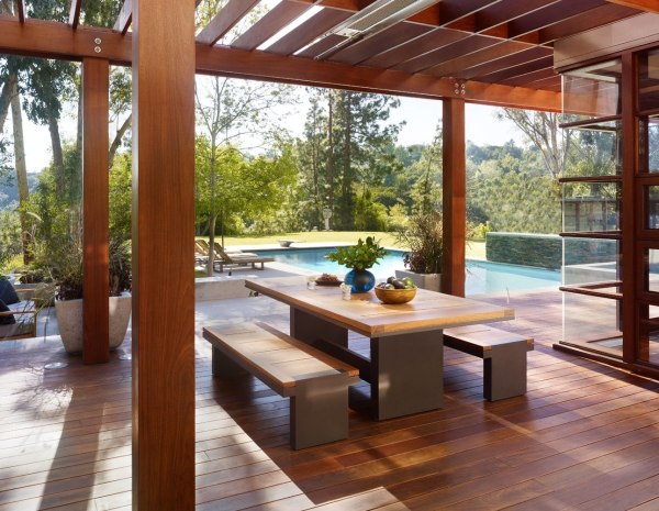 Nábytok z teakového dreva-osviežte kryt terasy Nábytok z teakového dreva-osviežte krytinu na terase