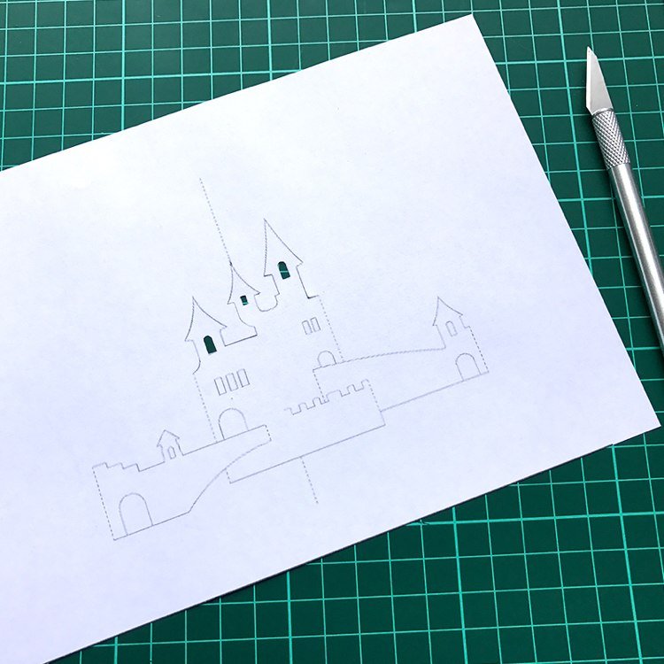 Vykrajovačka na zámok šablóny Kirigami