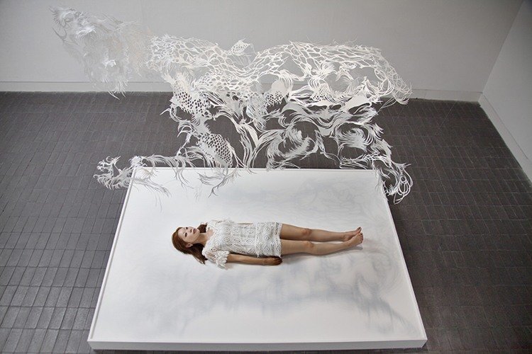 nahoko kojima byaku kirigami art