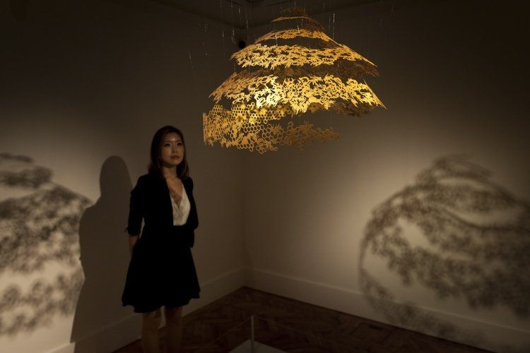 Kirigami lampa moderné umenie