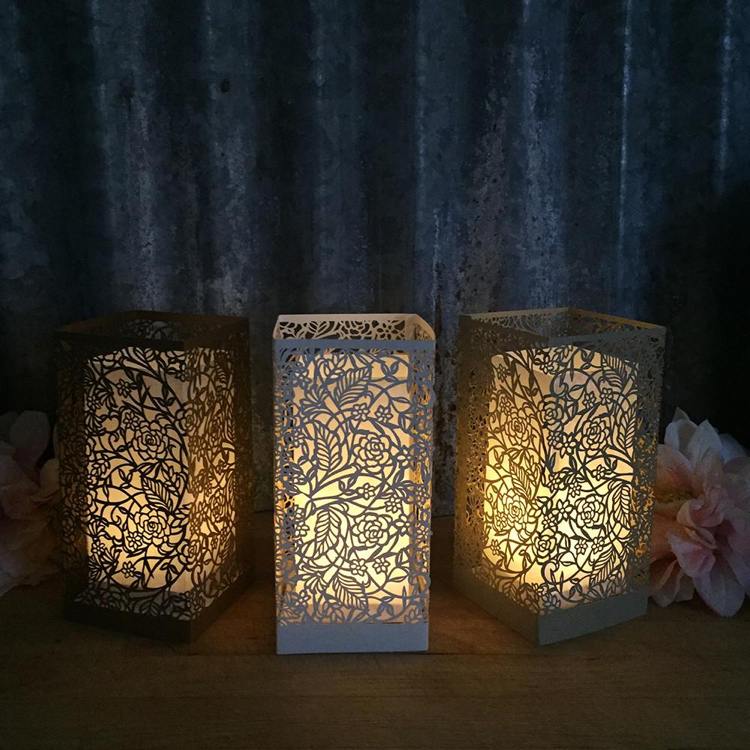 Svietidlá Kirigami svetlý tieň ružové úponky