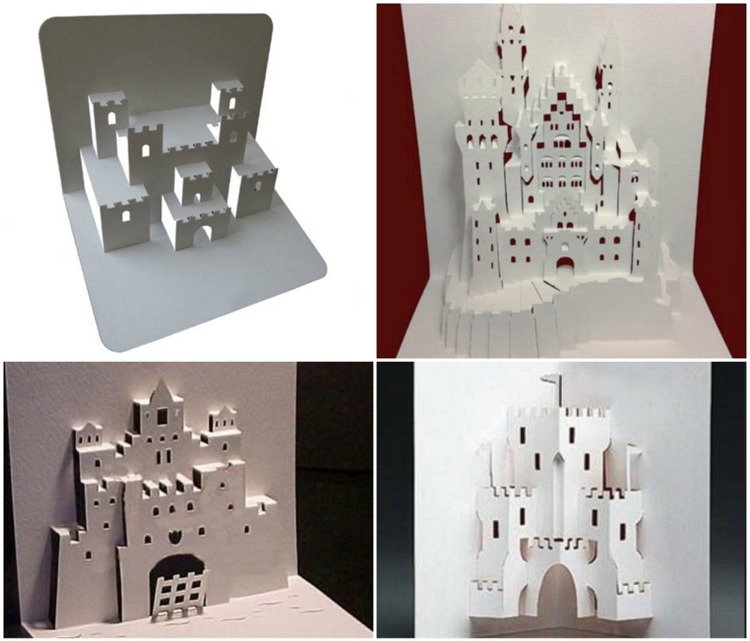 Vyskakovacie šablóny architektúry Kirigami