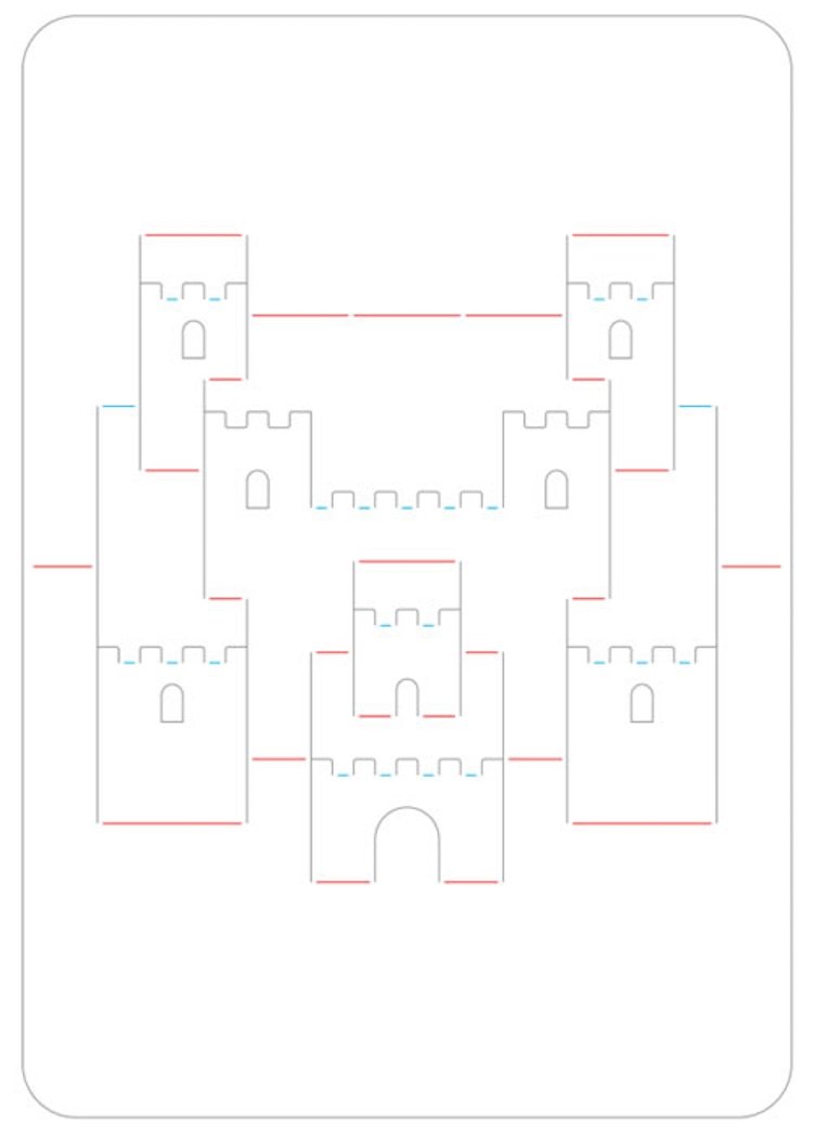 Orezané čiary hradu Kirigami