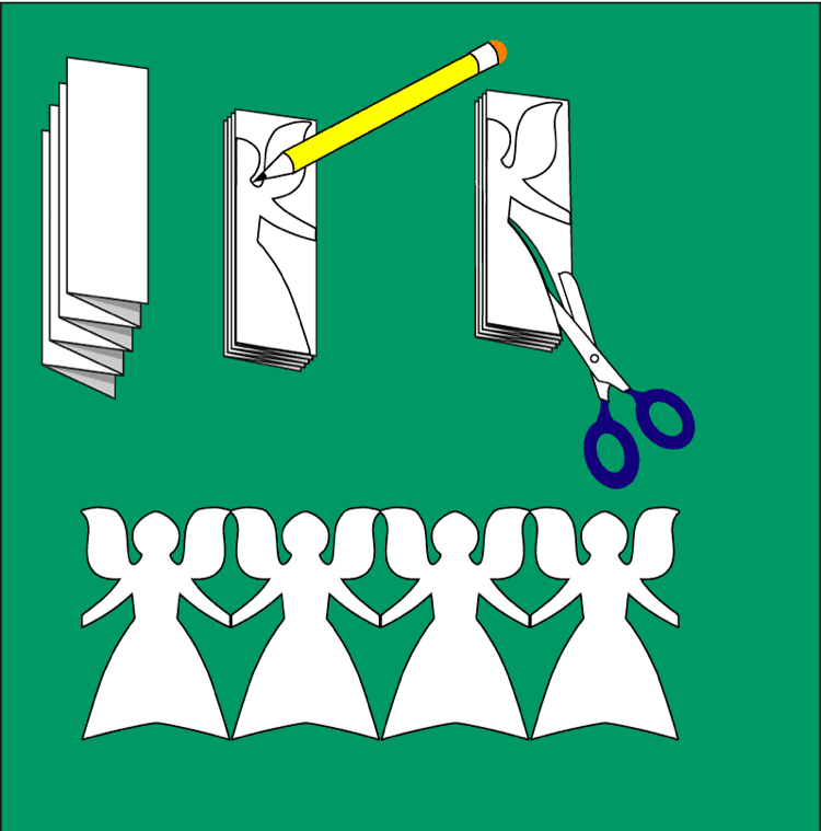 Deti Kirigami papierujú ľudské reťazové víly