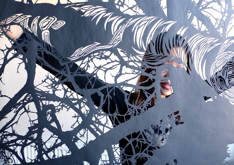 Skladacie šablóny umeleckých príbehov Kirigami