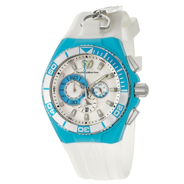 Ručné hodinky v modrej farbe, biele číslice, quartzový strojček, moderný dizajn