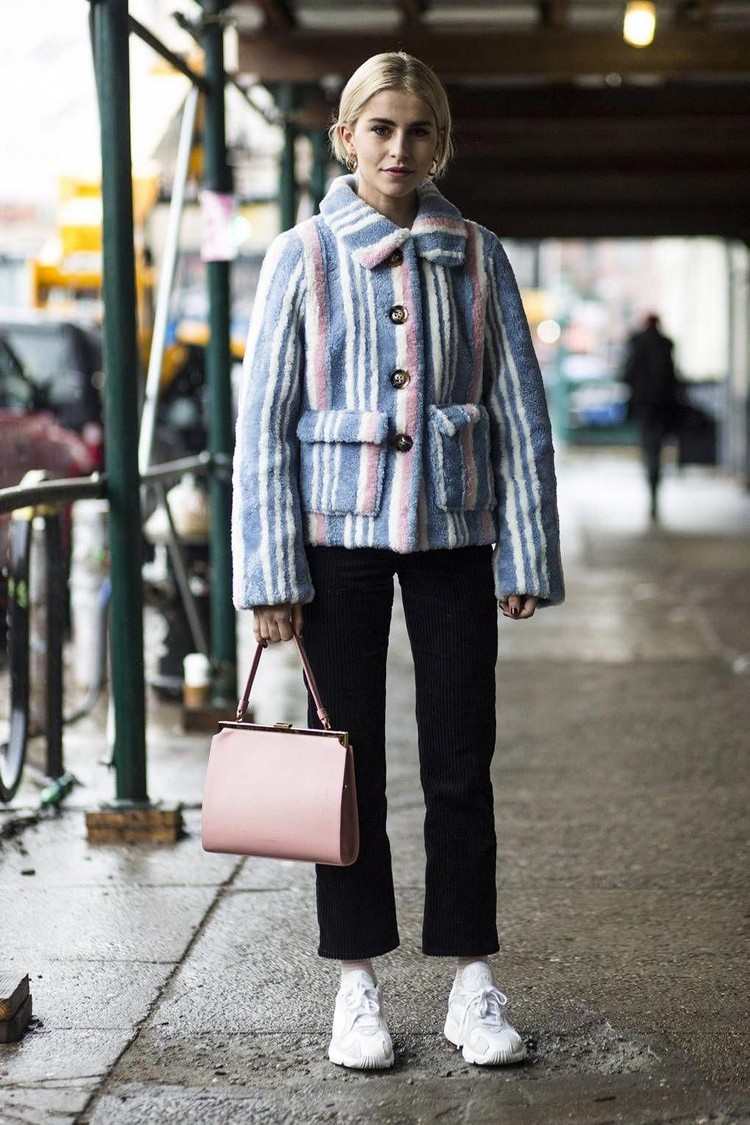 Dámsky plyšový kabát módne trendy jeseň zima 2020