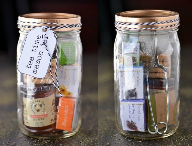 Čajové darčeky na Vianoce čajové darčeky vianočné nápady sklo