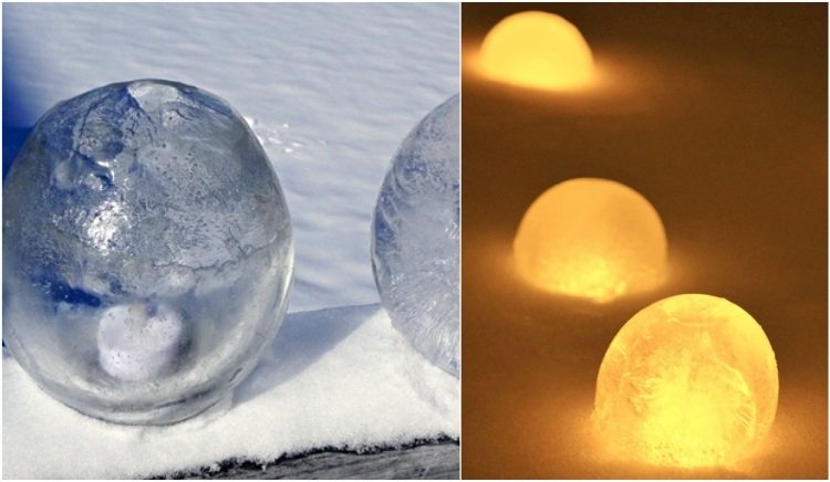 čajová sviečka ručné deti vyrobia si ľadovú guľu sami